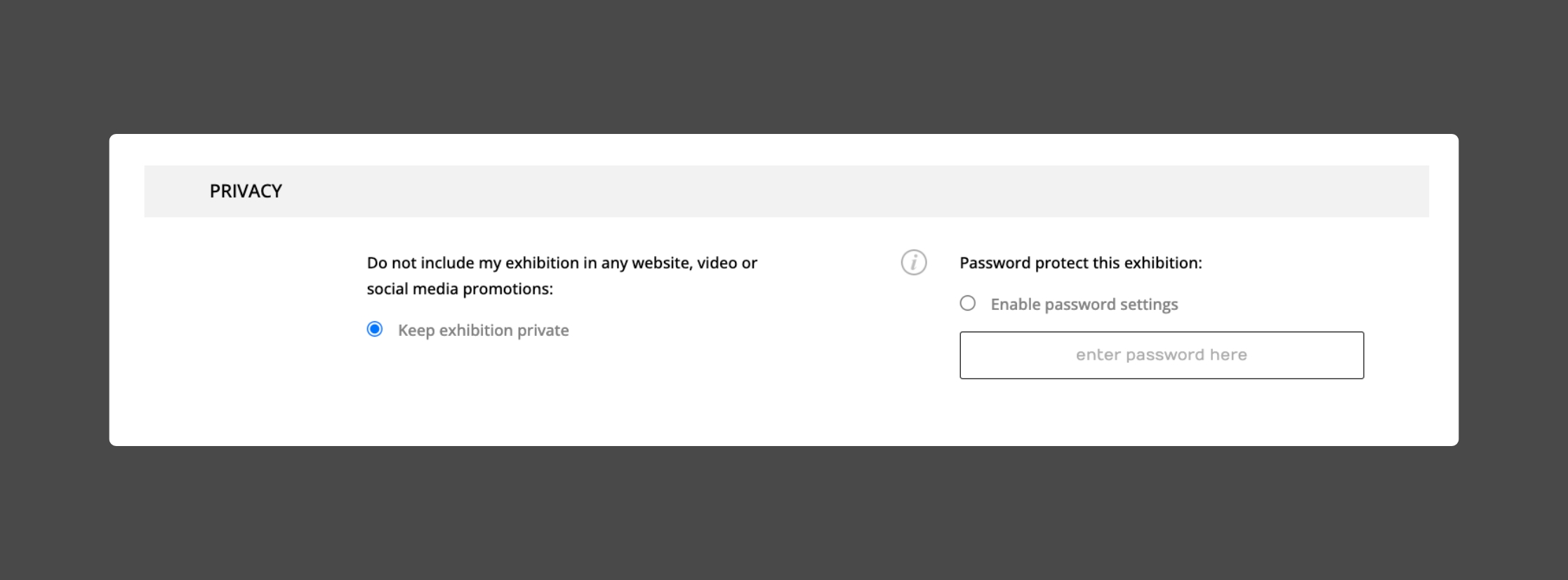 enable privacy enable privacy