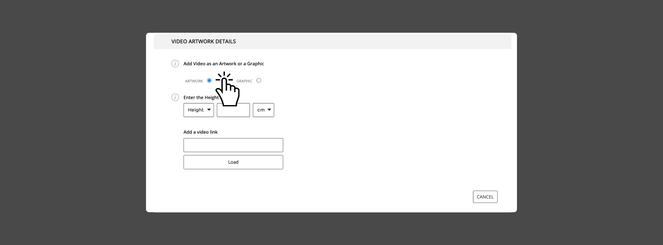 upload video as artwork